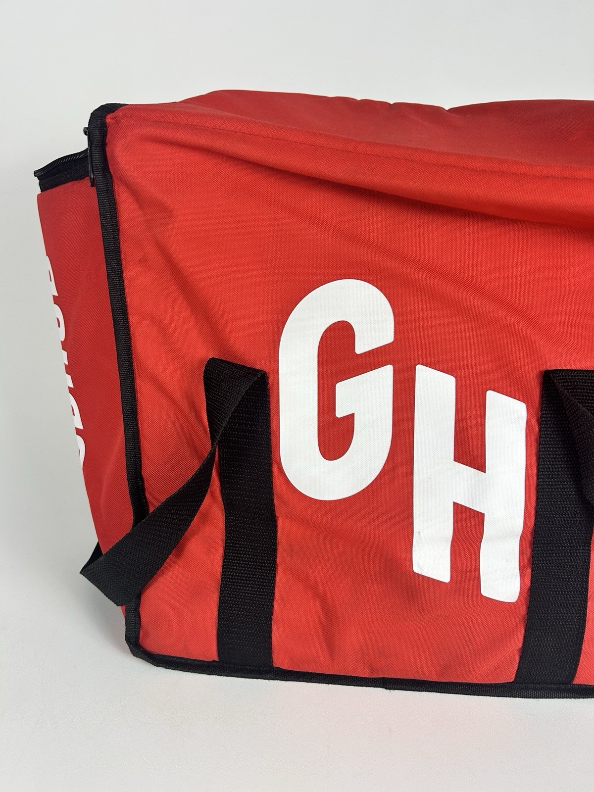 Grubhub 15x15x10 Red Thermal Insulated Hot Cold Food Delivery Tote Bag/Backpack