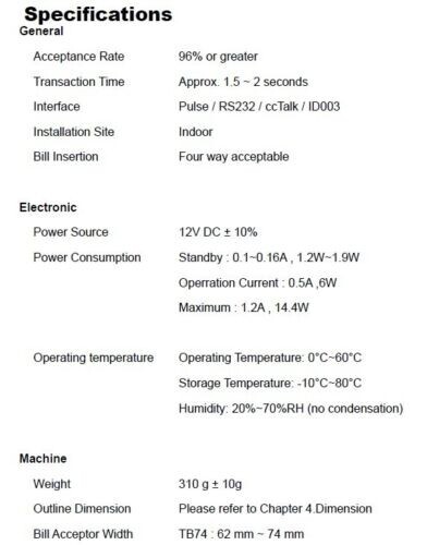 Coffee Inns Dollar Bill Changer Update Validator Kit-Replace JCM DBV10 20 30 ZBA