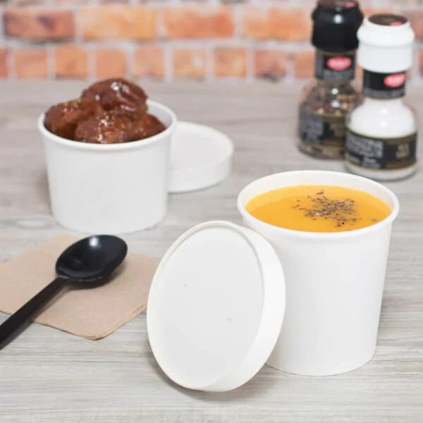 Karat Paper lid for 6-16 oz Gourmet Paper Cold/Hot Food Containers – 1,000 pcs