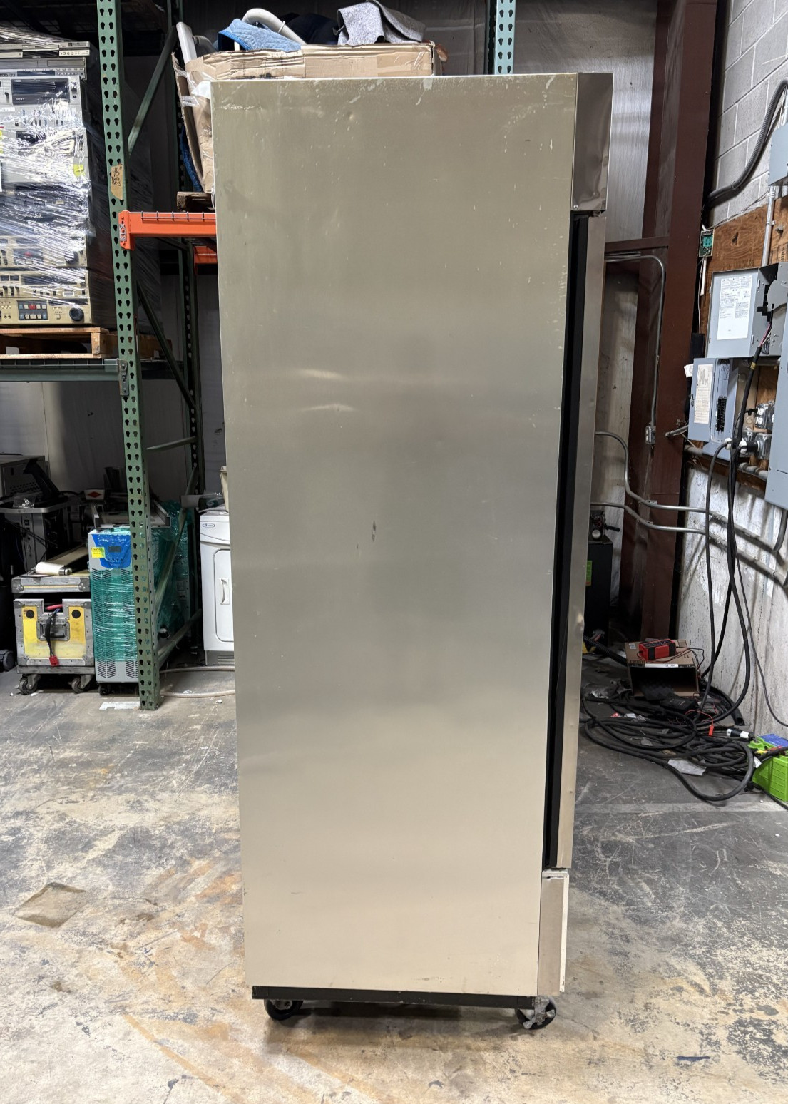 True T-72 HC Reach-In Solid Swing Door Stainless Steel Refrigerator w/ castors