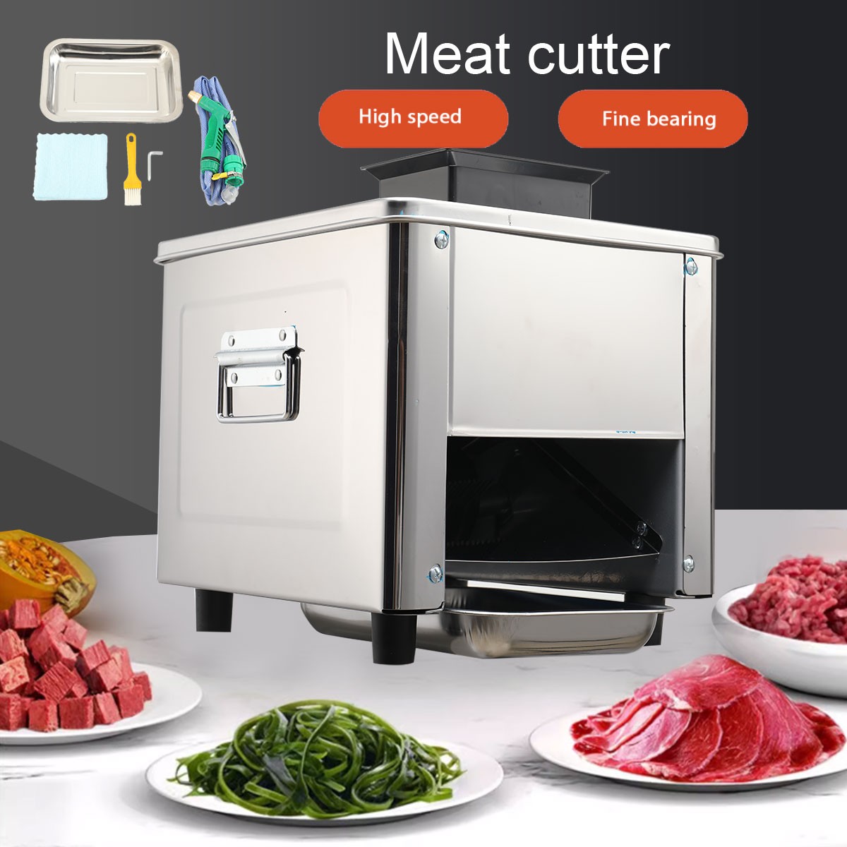 850W Electric Meat Cutter Commercial 3.5 mm Meat Slicer Meat Cutting Machine NEW