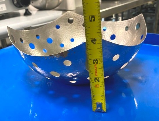 Baskets/ Bread Table Baskets 9″ Modern Chrome