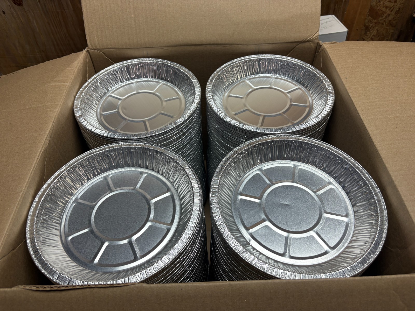 500/case DURABLE PACKAGING 10” Deep Aluminum Foil Pie Pan 2600-40