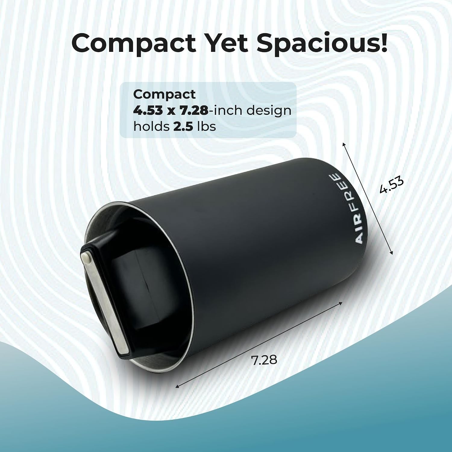 Vacuum Coffee Canister for Ground Coffee & Beans 4.53 x 7.28 IN – Seal Coffee
