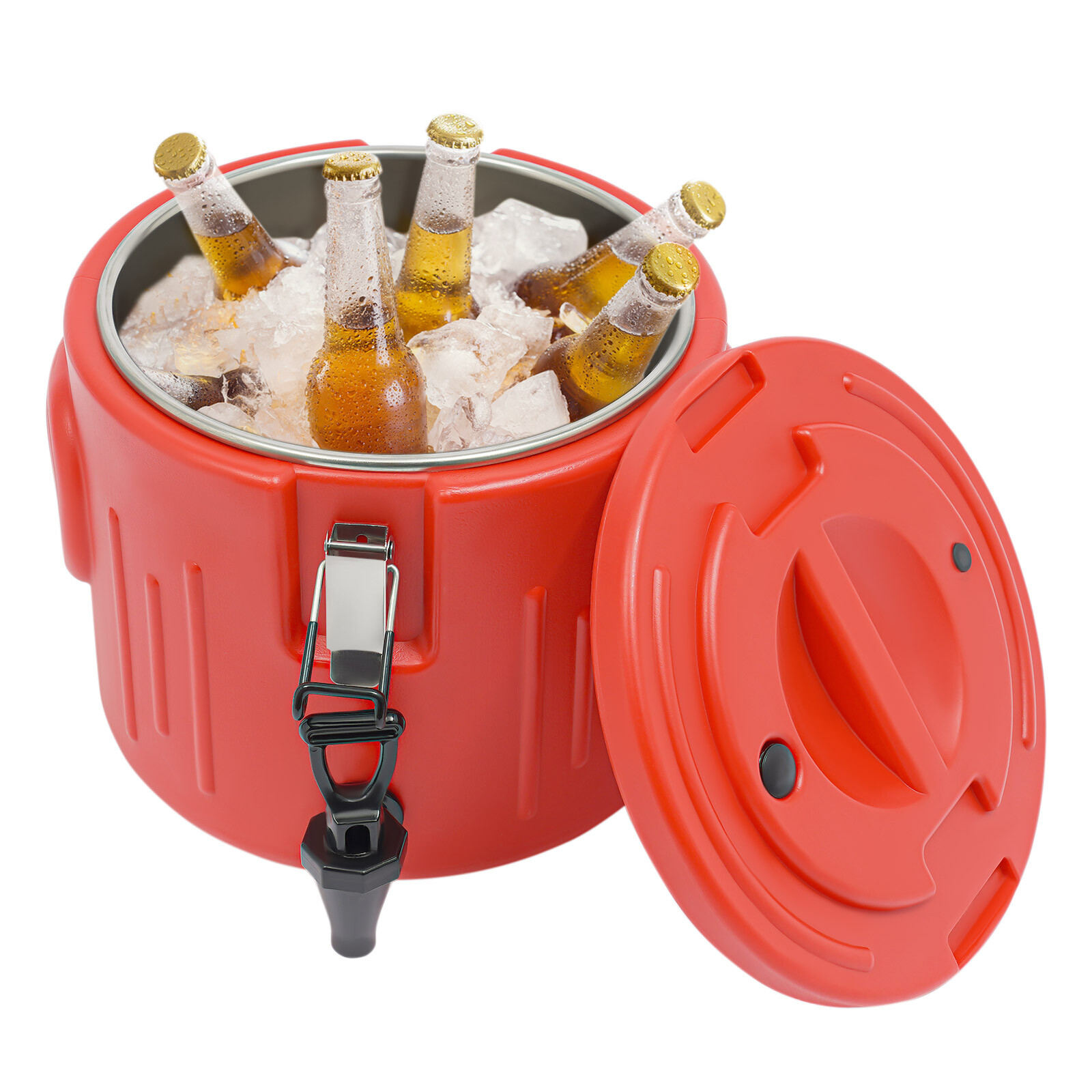 Red Insulated Beverage Containers Insulated Beverage Cooler Insulated Bucket 10L