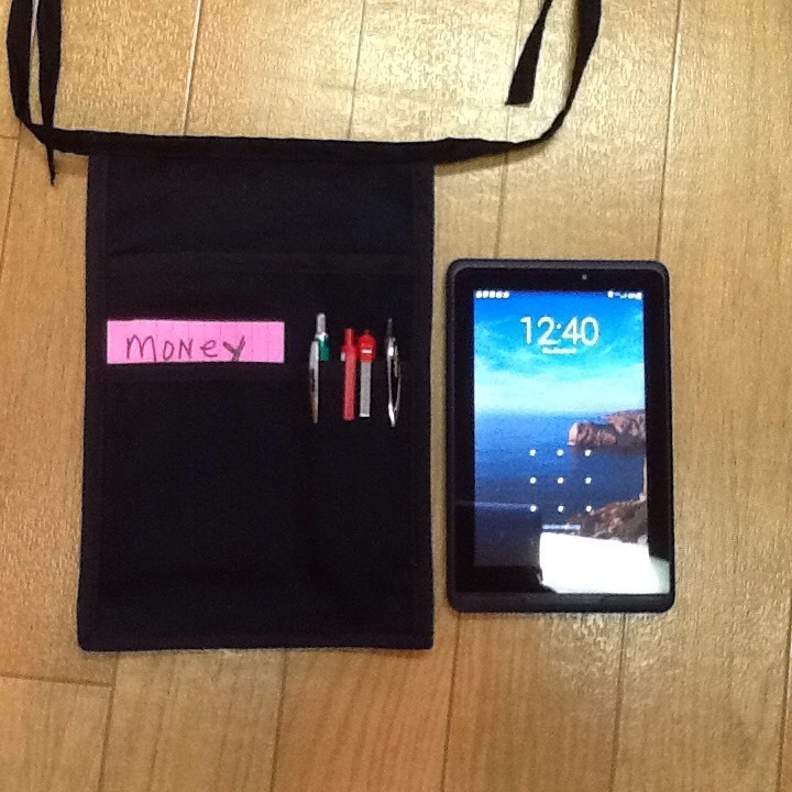 Black Side Hip Utility ￼Apron ￼Bar Waiter Waitress Money Pouch Bar Pub Taverns