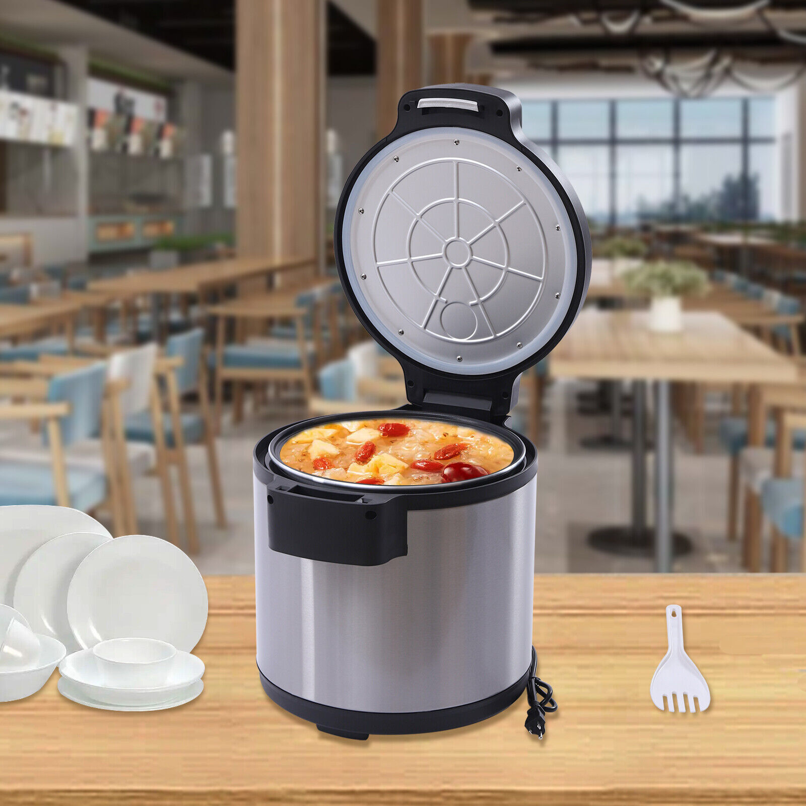 Modern 19L/20Qt Electric Rice Warmer Commercial Rice Warmer with Rice Scoop