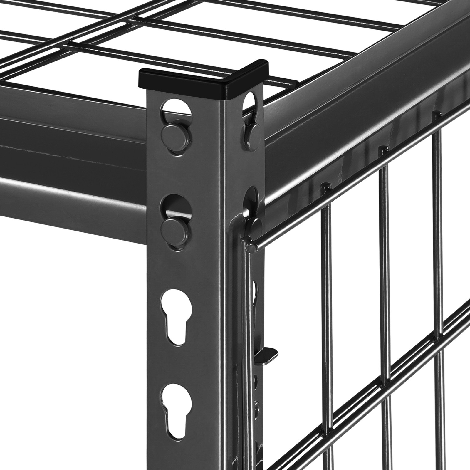 5-Tier Garage Shelving Unit Heavy Duty 2500lb Adjustable Steel Black