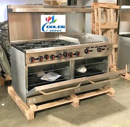 NEW 60″ Double Oven Range Combo Griddle & Hot Plate Stove Top Commercial NSF