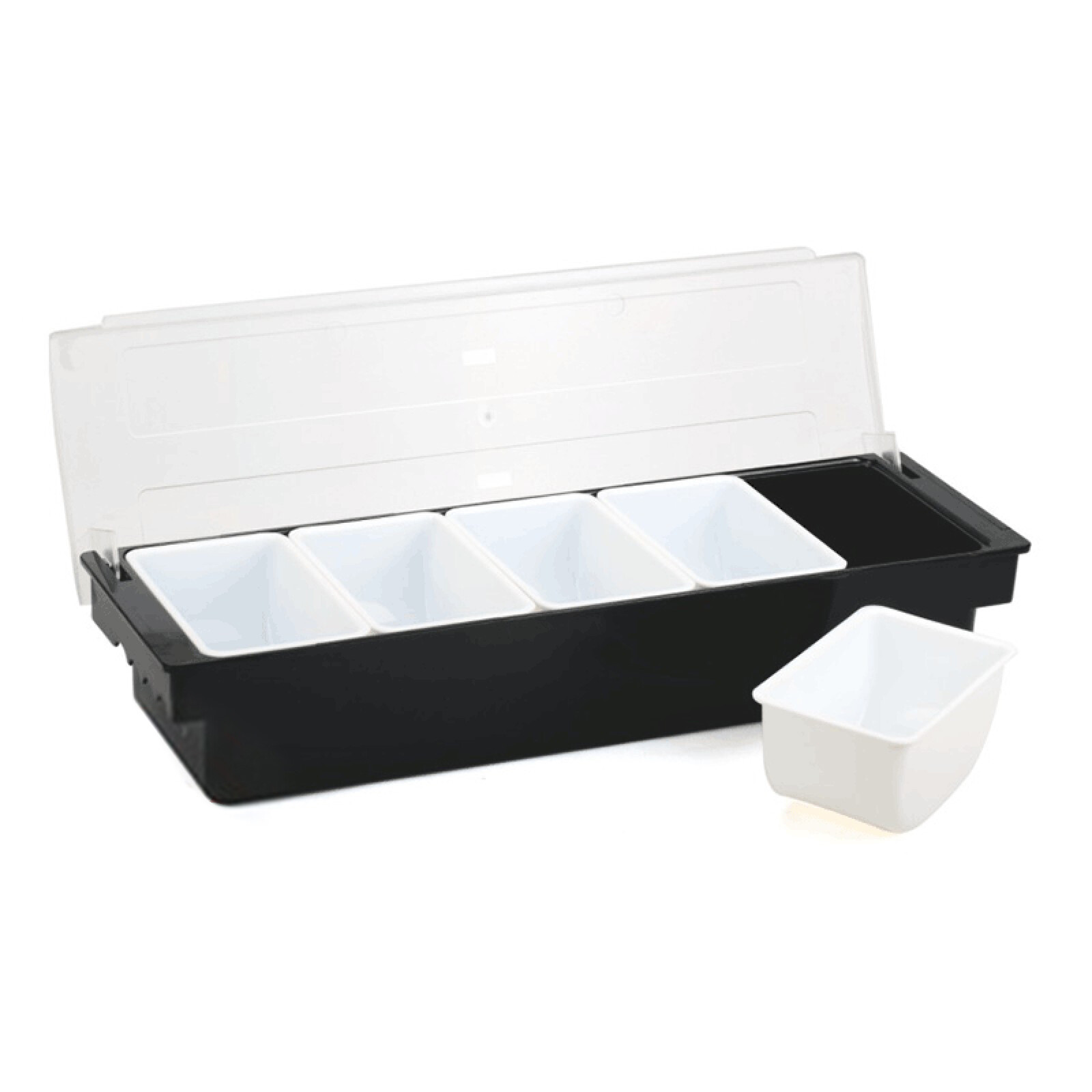 Condiment Tray Bar Caddy 3/4/5 Compartments Garnish Station Food Tray Bar Holder