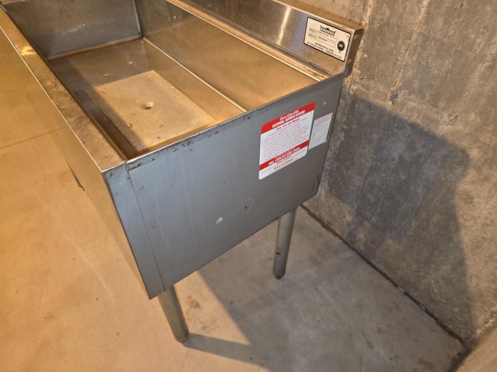 Krowne Ice Well Underbar NSF 36″ Wide x 19″ Deep x 29″ Tall with Back Splash