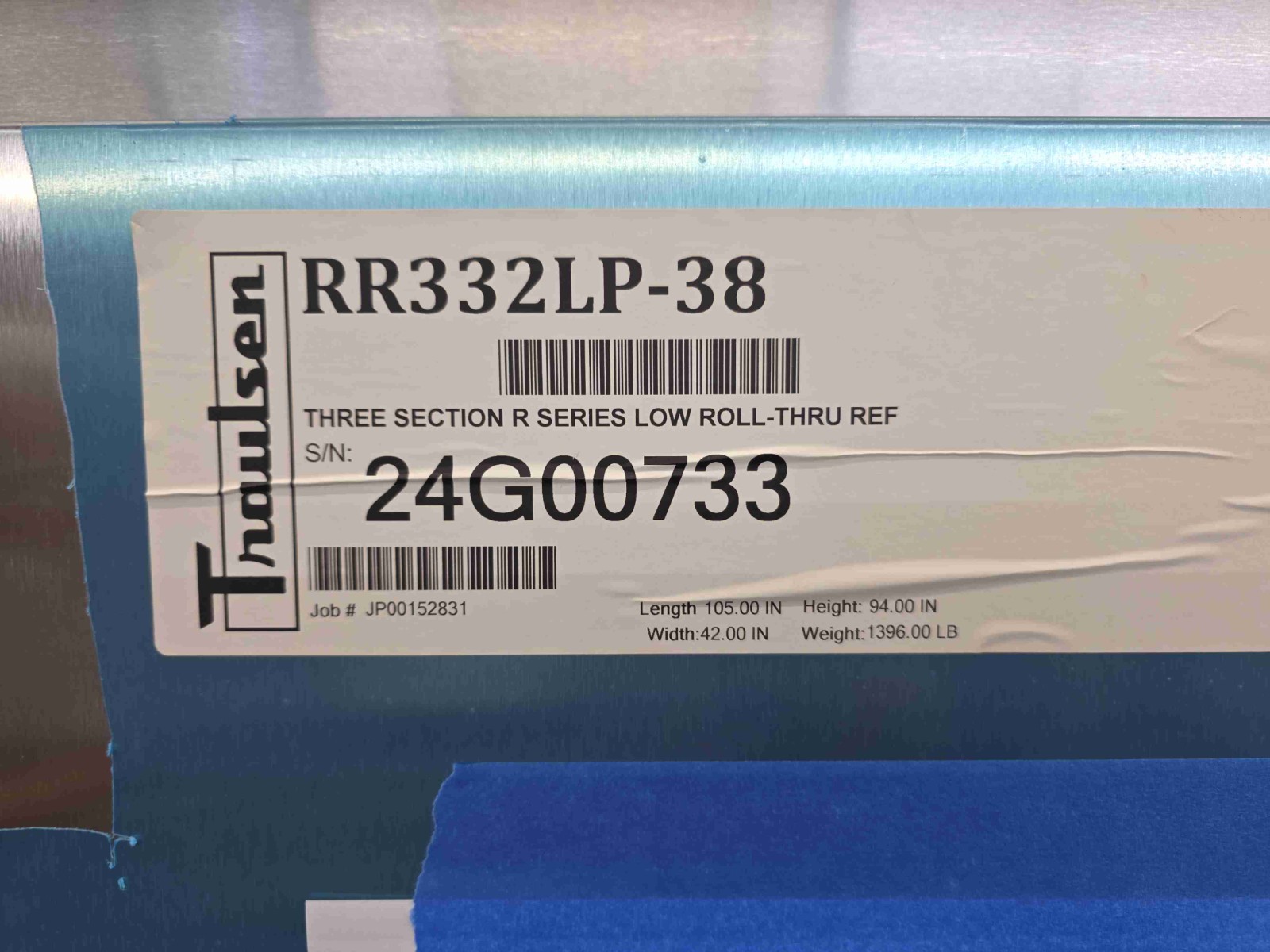 6485 New Aged Inventory Traulsen 3-Door Refrigerator Roll Thru RRI332LUT-FHS