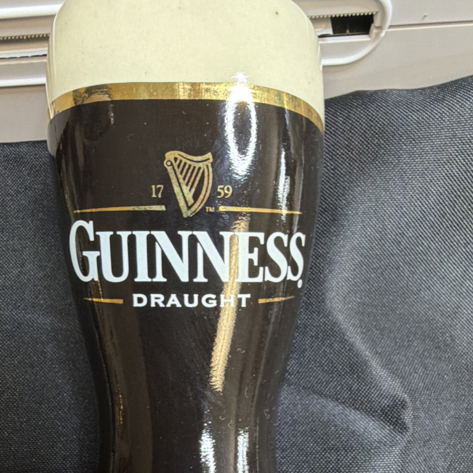 Guinness Draught Beer Tap Handle Black & Gold with Brass Spout