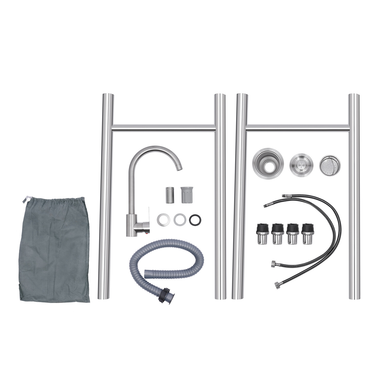Utility Kitchen Sink Standing Stainless Steel Commercial Restaurant Laundry Sink