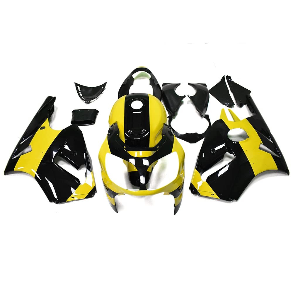 ABS Plastic Fairings Kit for ZX12R 2000-2001 Gloss Yellow Black Bodywork