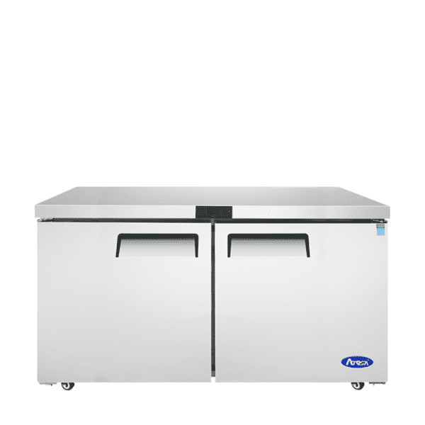 Atosa MGF8407GR, 2-Door 60″ WIDE UNDERCOUNTER FREEZER WITH 5 YEARS PARTS & LABOR