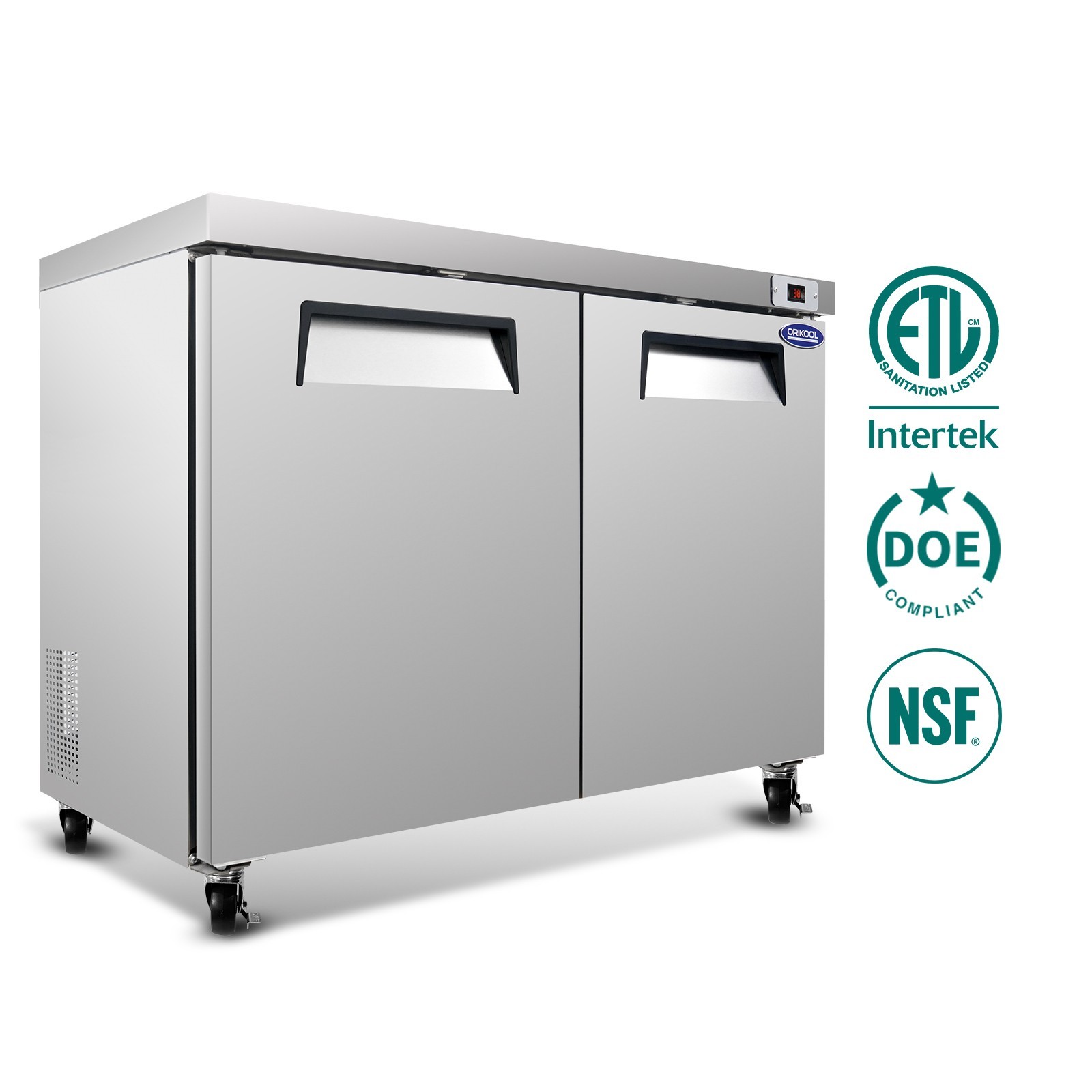 48″ W Commercial Undercounter Refrigerator, 14.1 Cu.ft Worktop Fridge