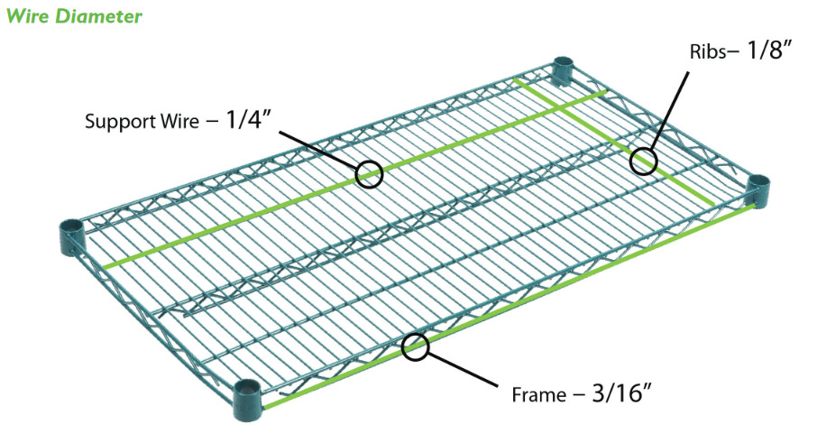 Heavy Duty Moisture Rust Proof Metal Wire Walk In Cooler Shelf Rack Commercial