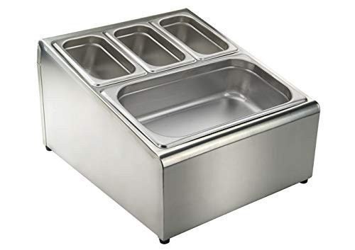 Winco SCPH-33 – Stainless Steel Condiment Packet Holder, 2 Compartments
