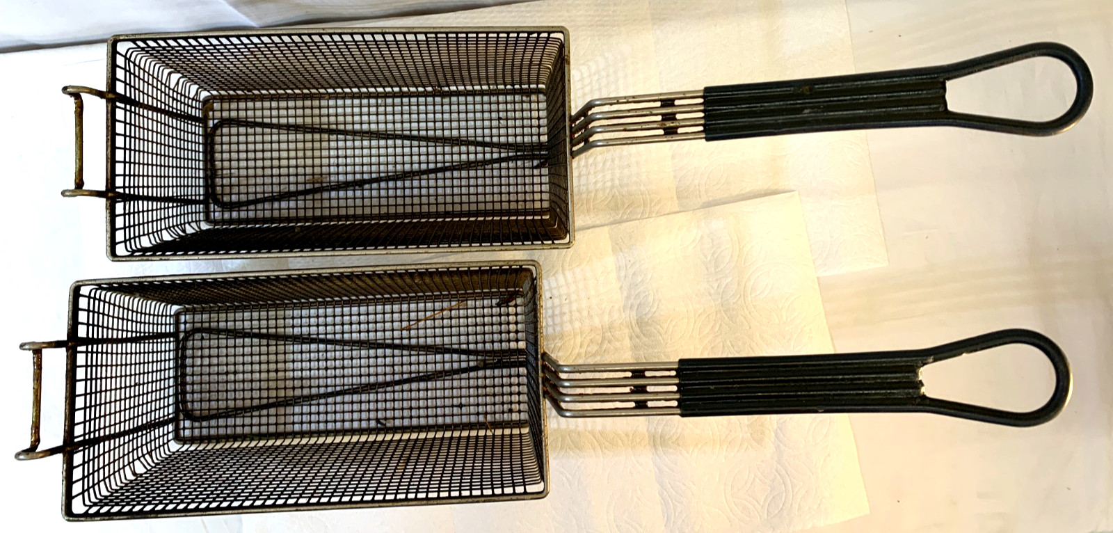 Lot of Four (4) Deep Fryer Basket with Hang Loop & Handle ~Commercial Restaurant