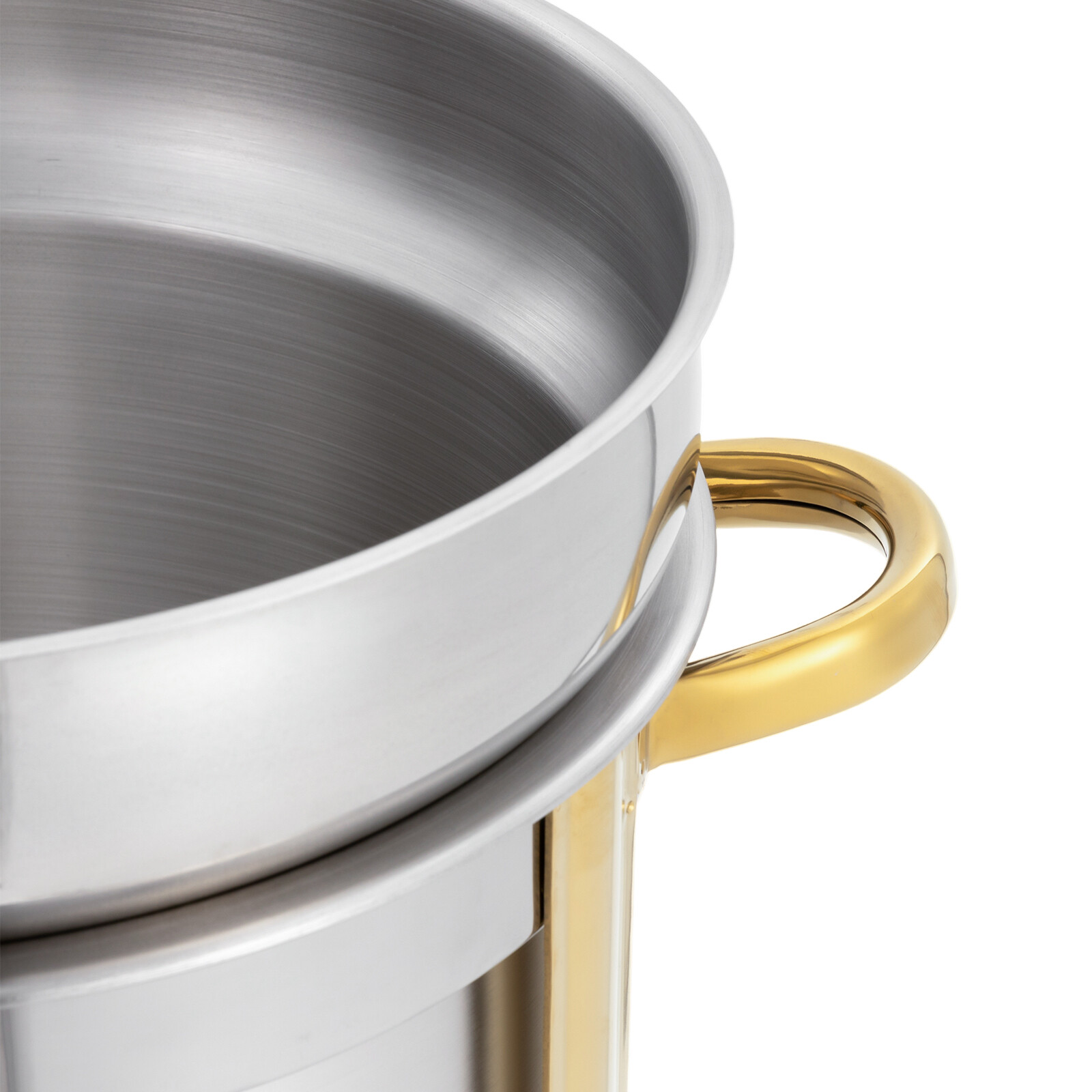11.62Qt Round Stainless Steel Soup Warmer Soup Chafer with Pot Lid & Fuel Holder