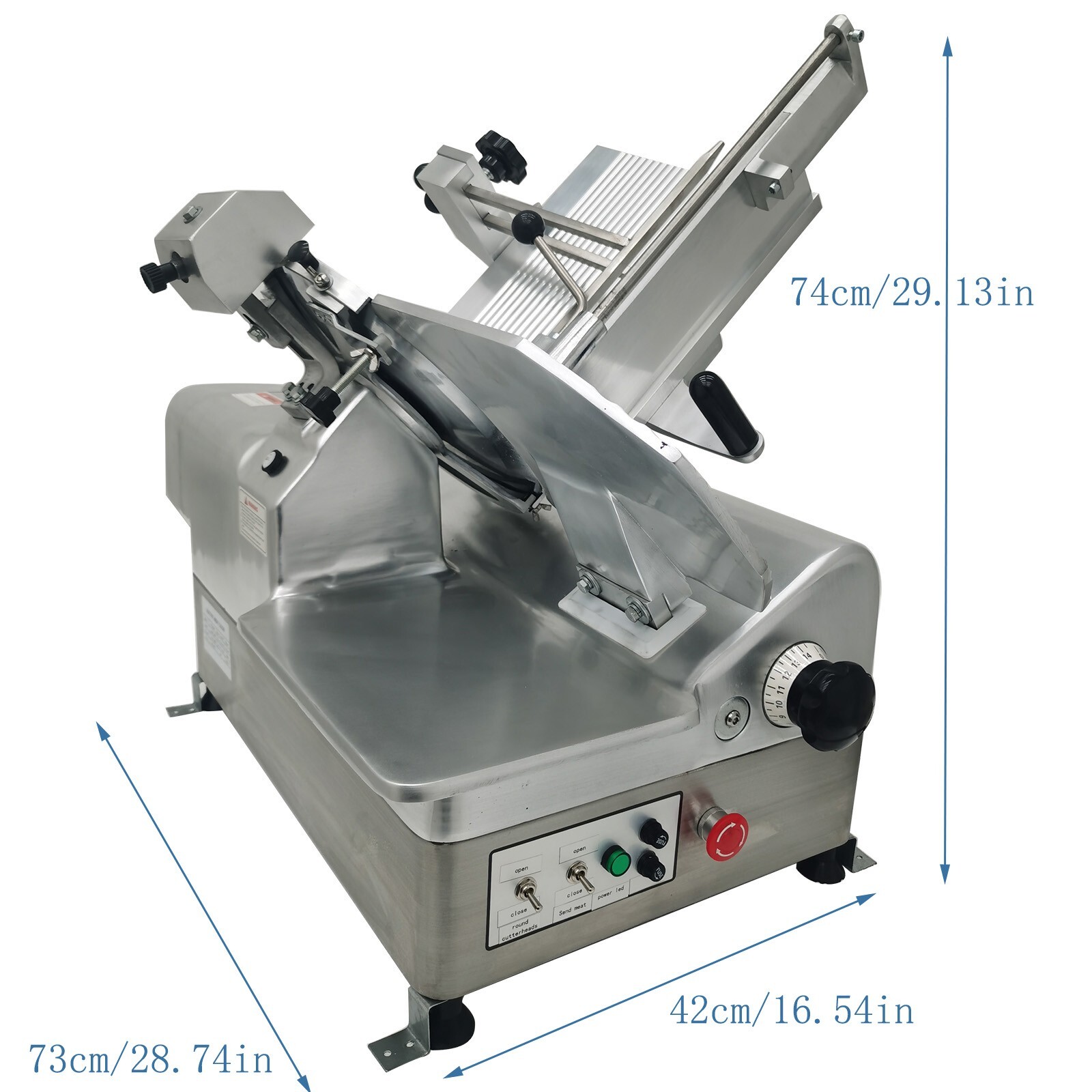 13inch Frozen Meat Slicing Machine Various Meat Slices Cutting Commercial 110V