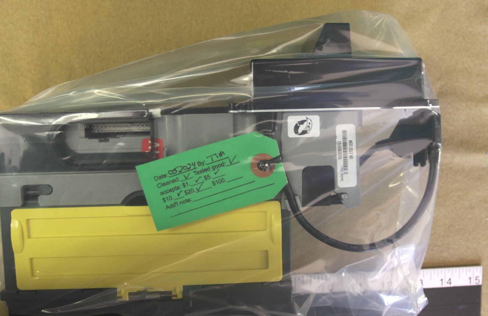 Mars MEI VN 2702 vending machine bill acceptor $1. – $20. bills – Tested good