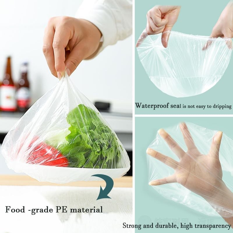 160 pcs Disposable Bowl Covers – Food Cover Stretch Edging, Large, White