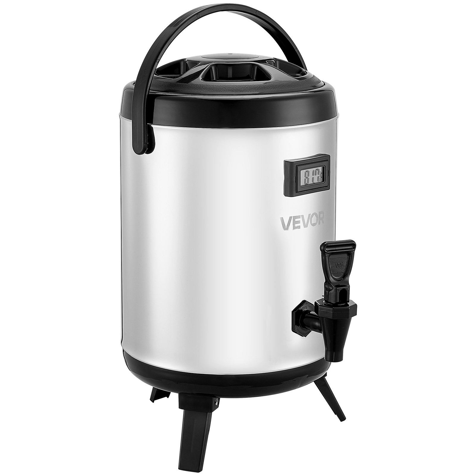 VEVOR Insulated Beverage Dispenser for Hot & Cold Drinks 1.5 Gal Stainless Steel