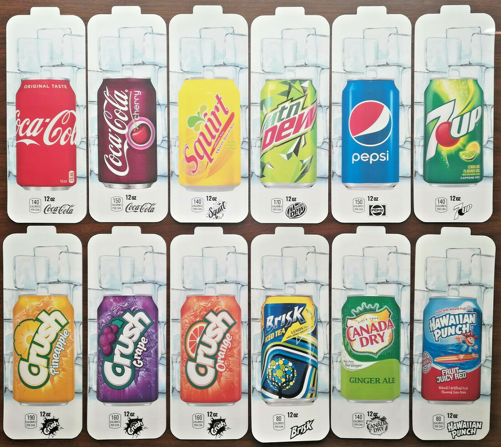 (12) Royal Vendors Chameleon CUSTOM 12 oz Can Vend Labels (Flavor Strip)