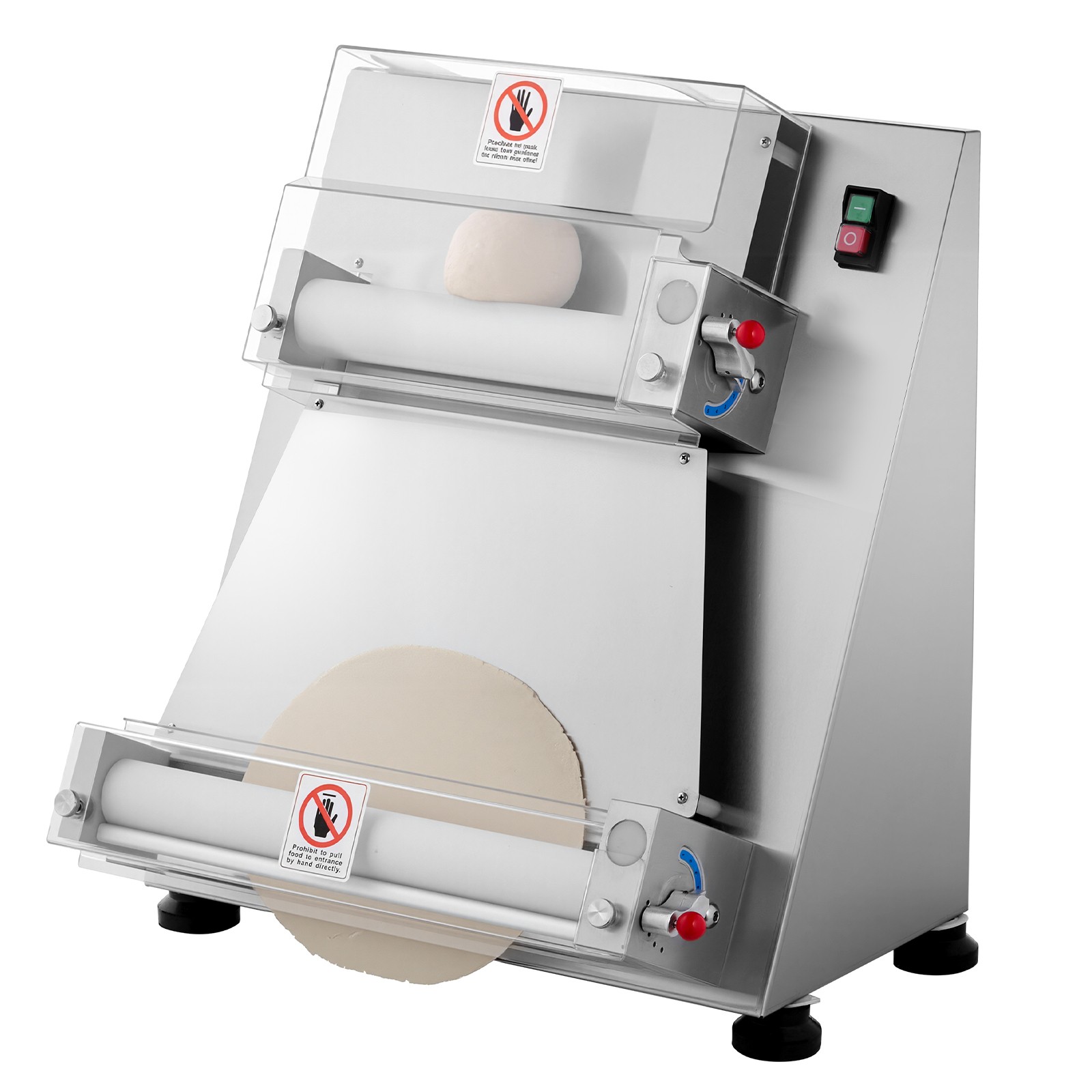 3-16 Inch Pizza Dough Roller Sheeter Semi-automatic Commercial Dough Press 390W
