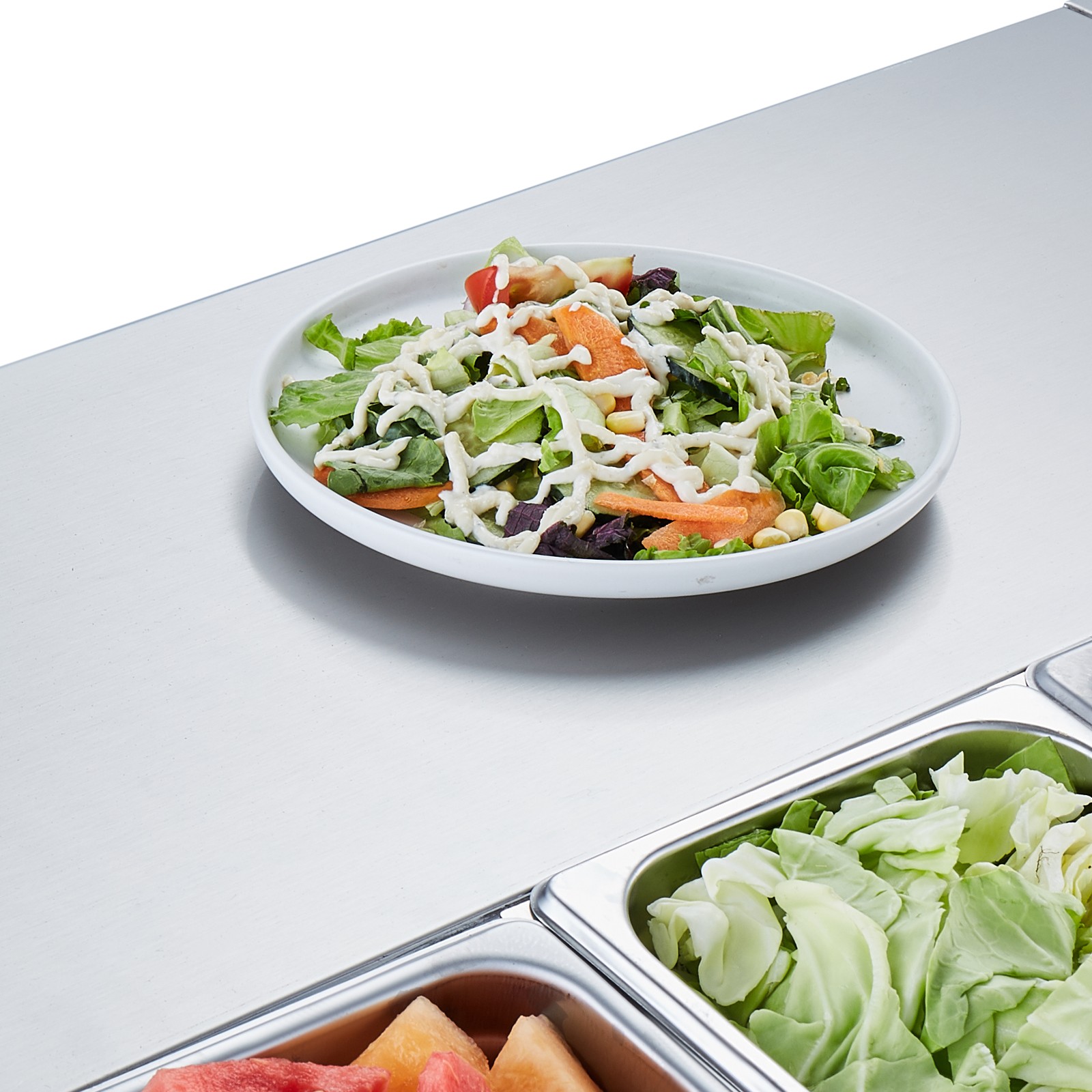 VEVOR Countertop Refrigerated Salad Pizza Prep Station 140 W Stainless Guard ETL