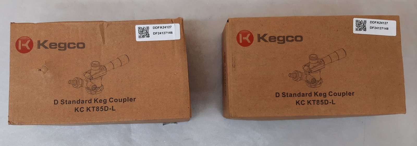 Lot of 2 Kegco D Standard Keg Coupler with Black Lever Handle KC KT85D-L