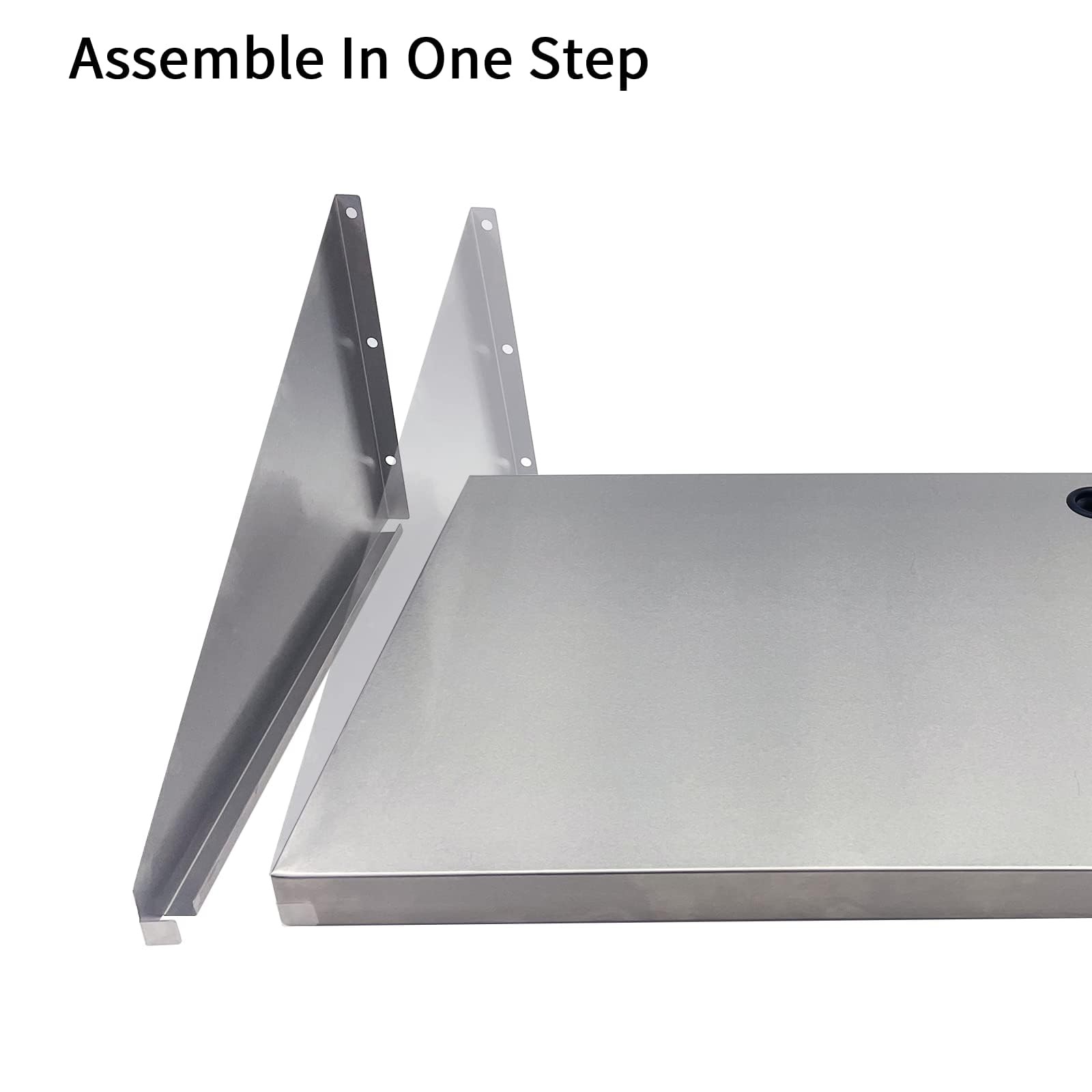 Stainless Steel Microwave Shelf, 15″x20″ 180 lb Heavy Duty Metal Appliance Wa…