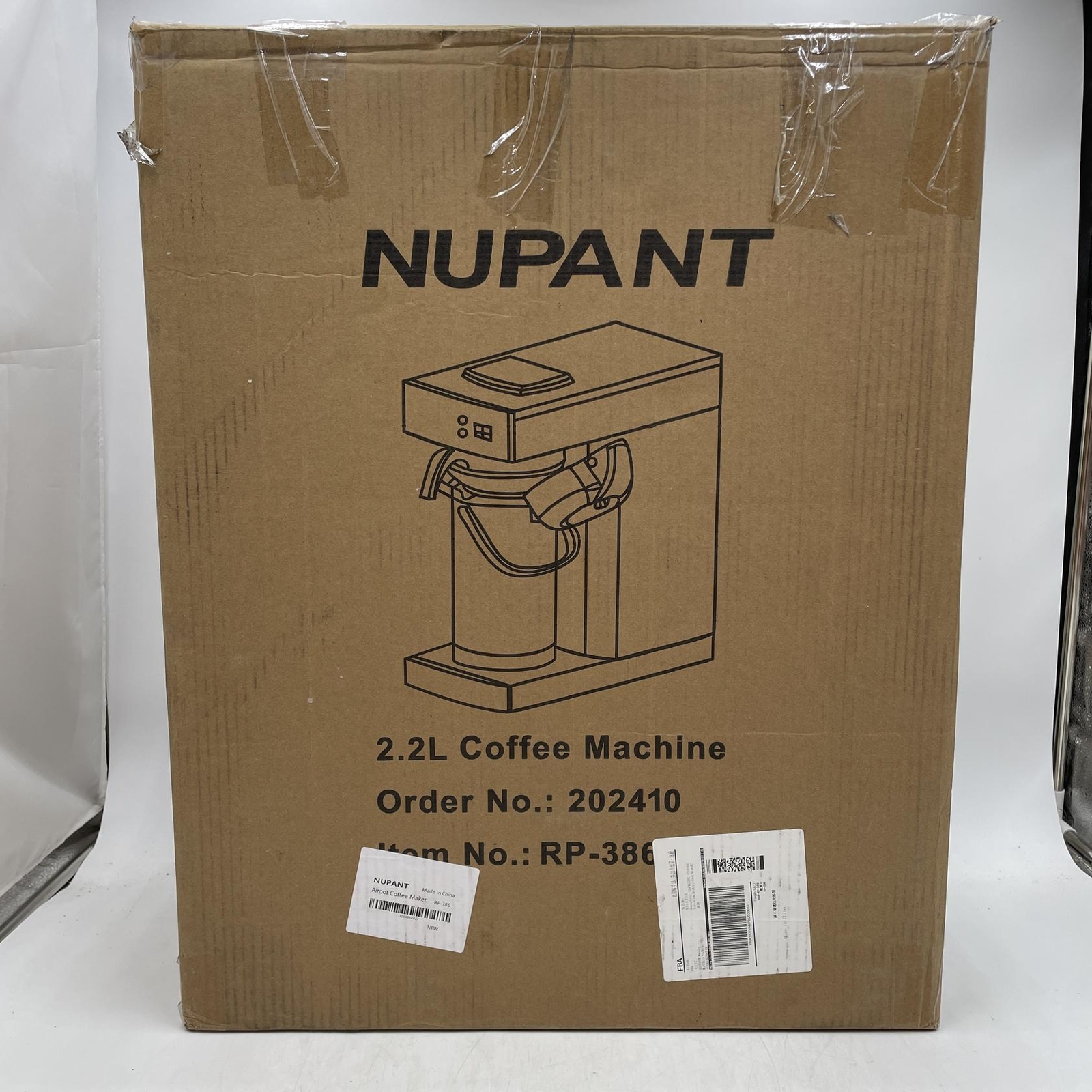 NUPANT RP-386 Commercial Airpot Coffee Brewer Drip Coffee Maker 2.2L, 74oz