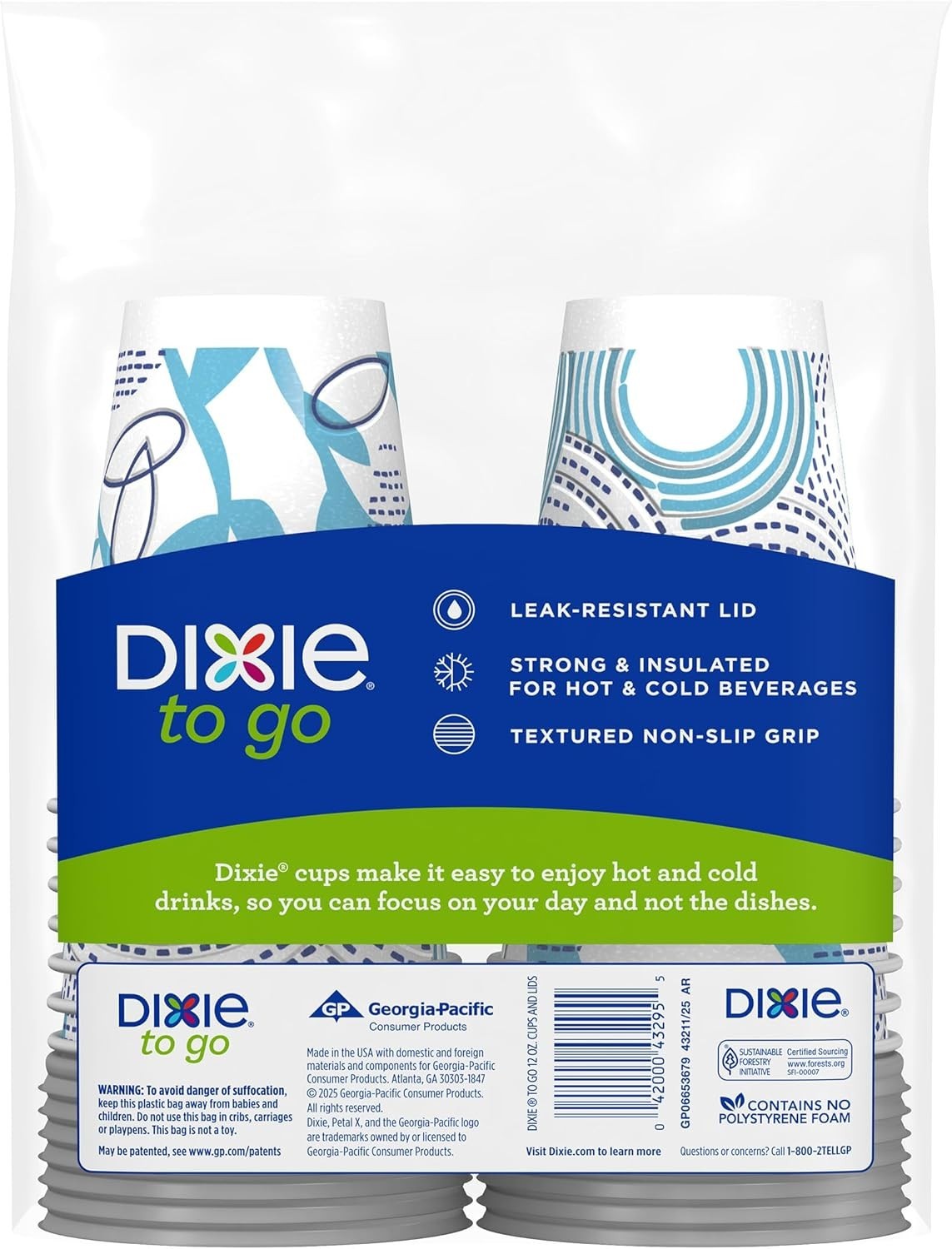 Convenient 12 oz Insulated Paper Cups with Lids – Stylish & Eco-Friendly 14 Pack