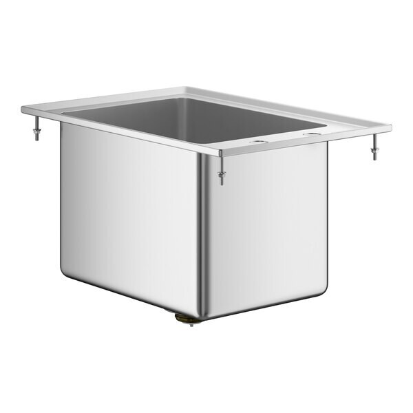 19″W x 13″L 16 Gauge Stainless Steel One Compartment Drop-In Sink