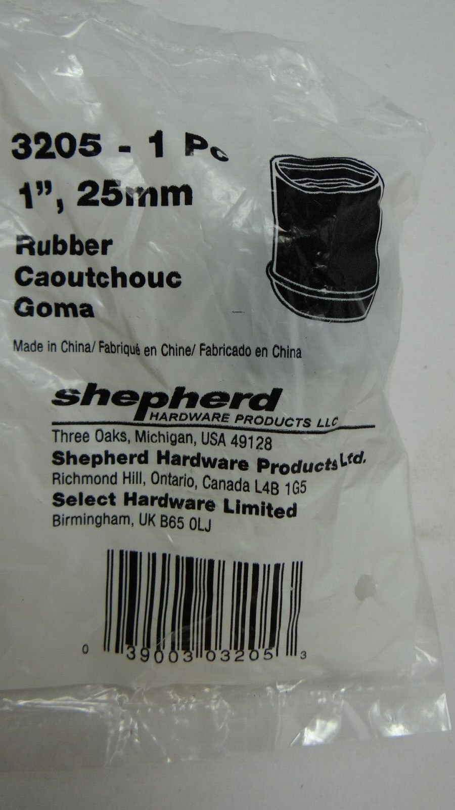 Black Rubber Non Skid Chair Leg Tips Shepherd Hardware 3205, 1″ 25mm