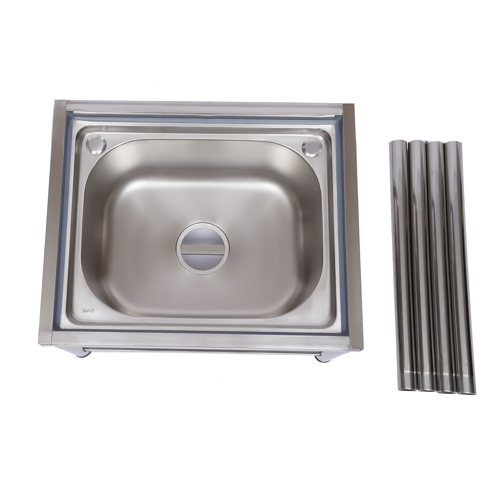 Commercial Stainless Steel Sink Kitchen Sink 1Compartment Single Bowl Basin Sink