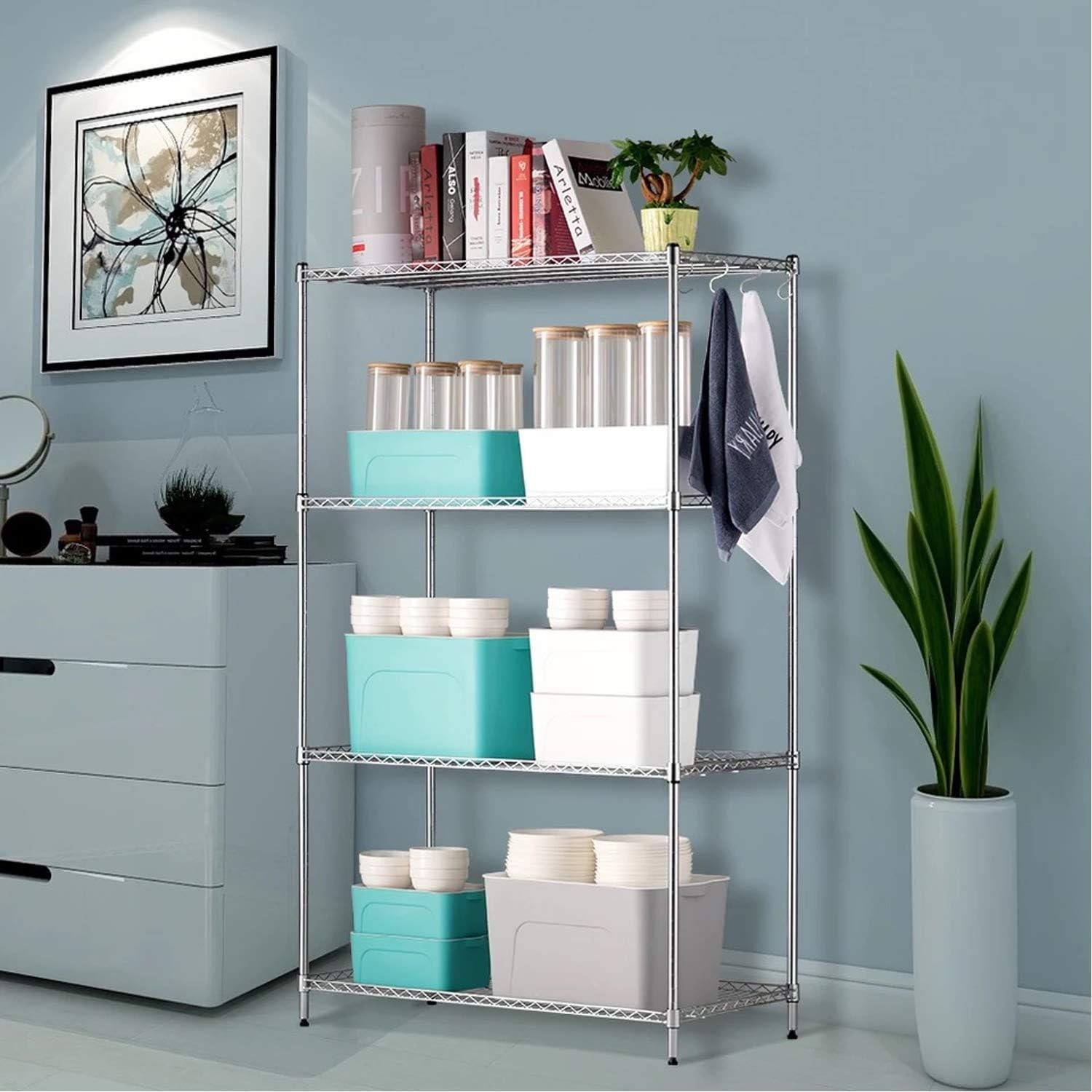 Universal Wire Shelf Clips – 40 Durable ABS Locks for Metal Shelving Systems
