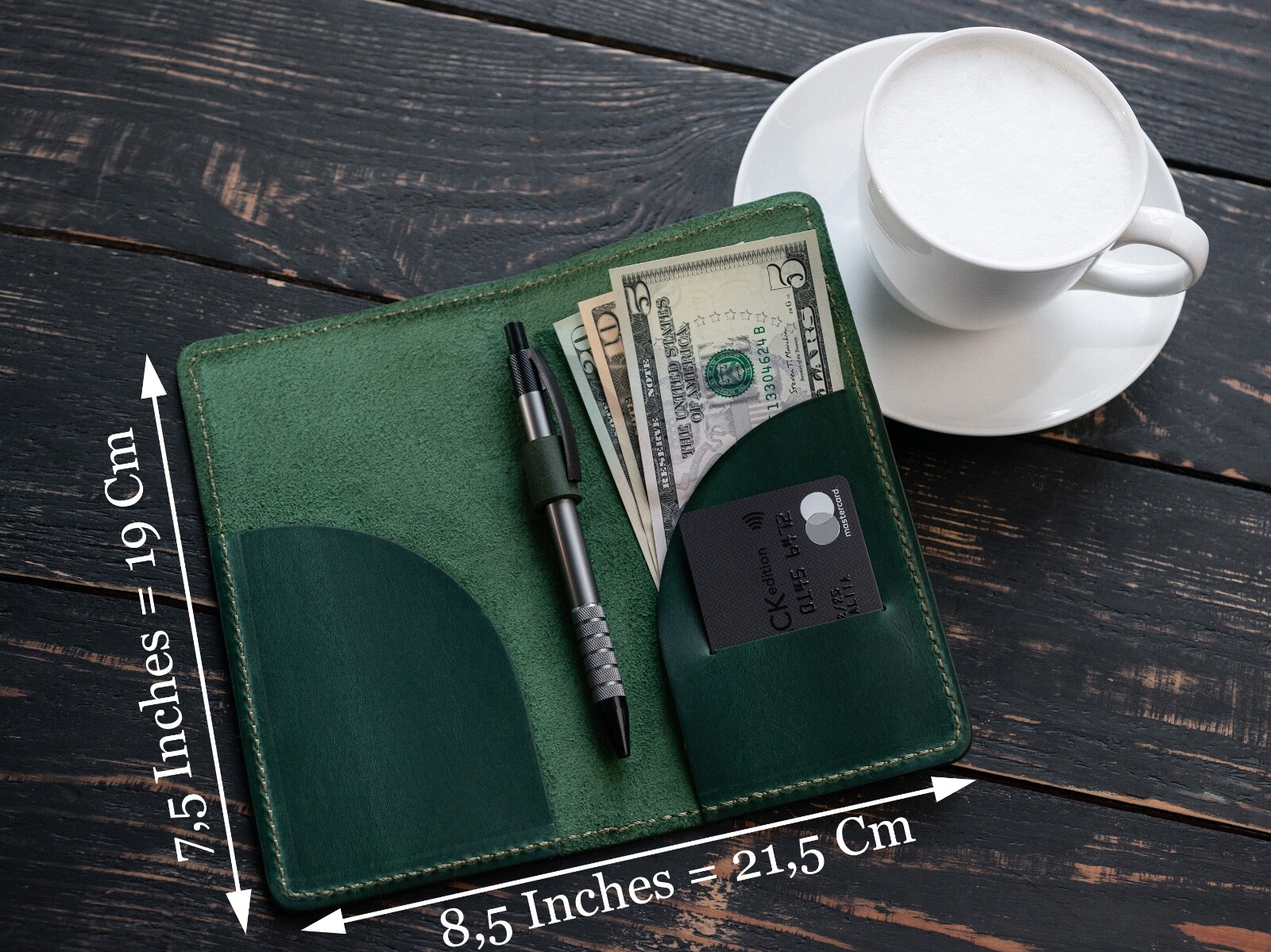 Leather check presenter Restaurant bill holder Guest presenter Check holder