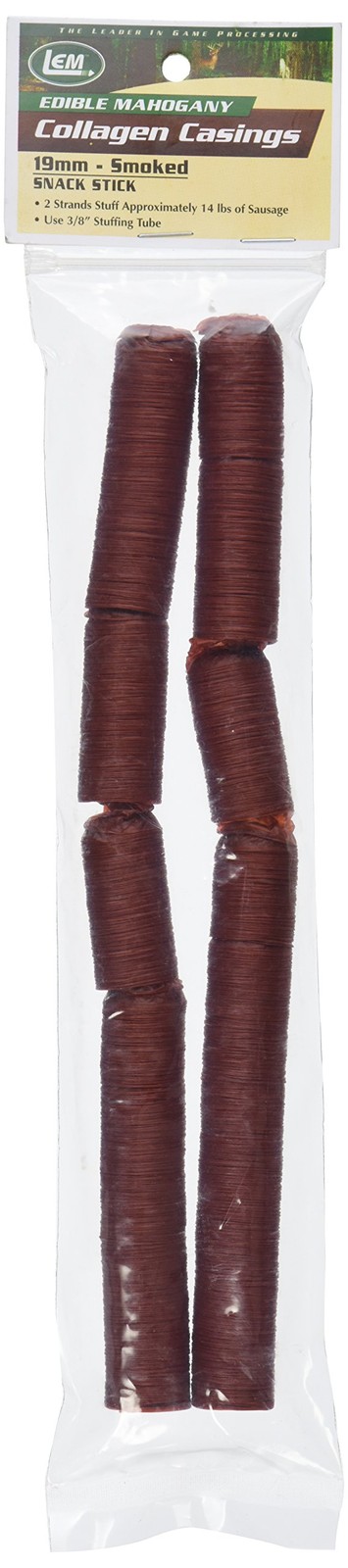 LEM Products Mahogany Fibrous Casings, 1 ½ Inches x 1 1/2 x 12 Inch,
