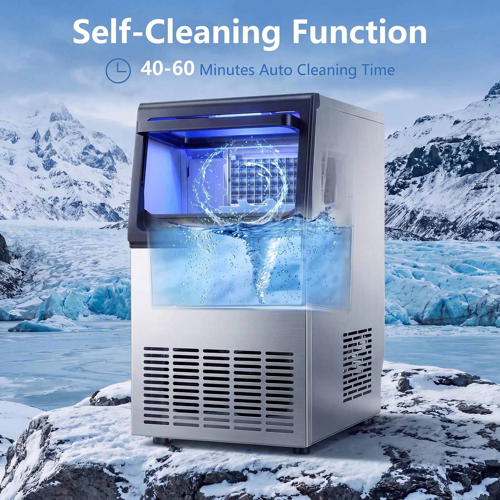 Stainless Steel Ice Maker, Under Counter & Freestanding Ice Making Machine