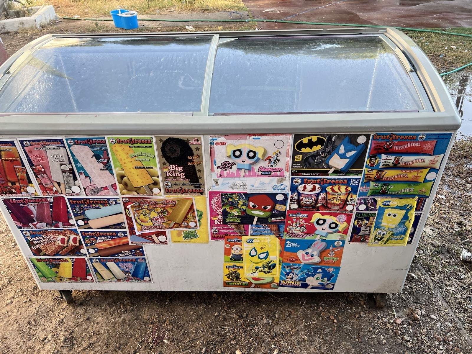 Commercial Ice Cream Chest Freezer Display Case w/ Sliding Glass Top