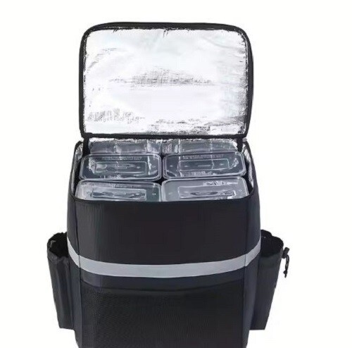 Food Delivery Large Backpack Insulated Reusable Pizza Delivery Bag, 4 Cup Holder