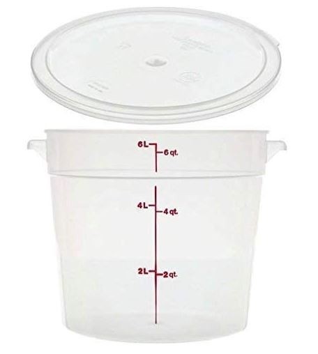 Cambro Round Translucent Container with Lid 6 qt. Each – FREE shipping