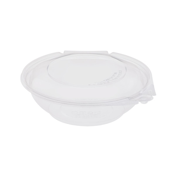 Karat 16 oz PET Tamper Resistant Hinged Salad Bowl with Dome Lid – 240 sets