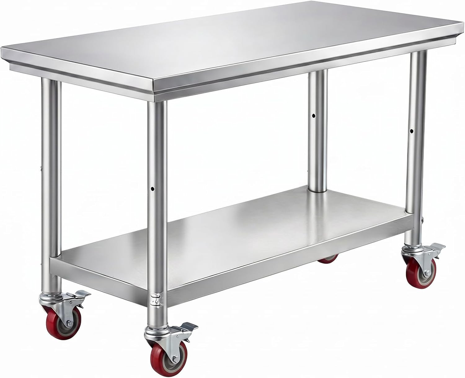 Stainless Steel Prep Table with Wheels 40×20 in Kitchen Prep Table Commercial He