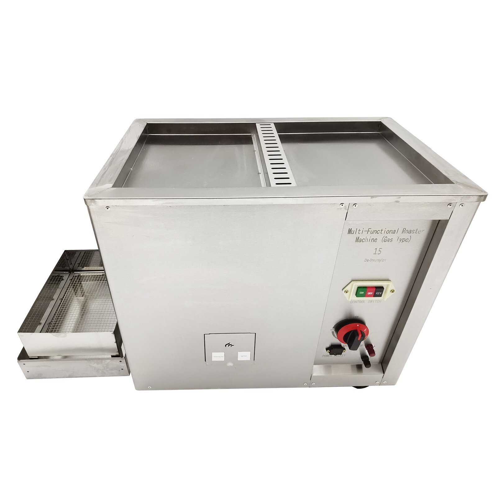 110V 80W Commercial Gas Coffee Roaster 16.5LBS Capacity 0-300℃ for Nuts Beans