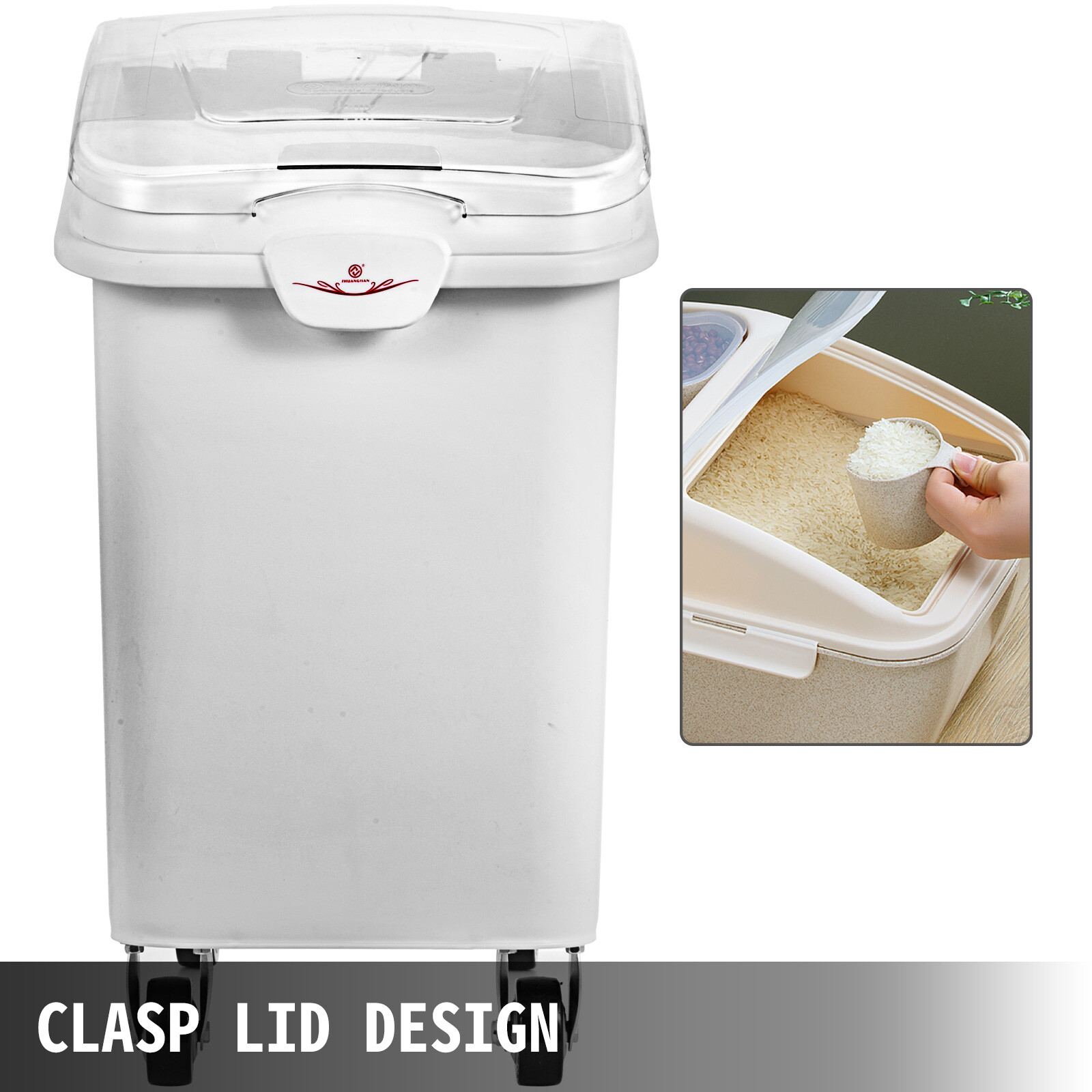 Dry Ingredient Storage Bin 10 Styles Mobile Container w/Scoop Commercial Kitchen